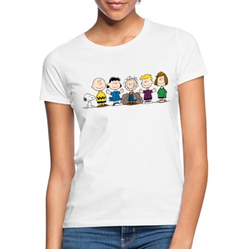 Spreadshirt Peanuts Snoopy Und Seine Freunde Frauen T-Shirt, XL, weiß von Spreadshirt