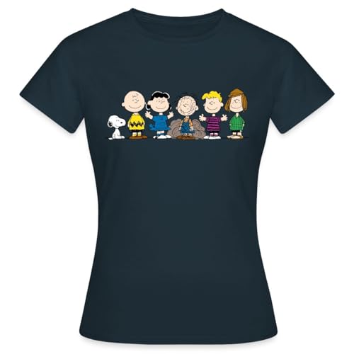 Spreadshirt Peanuts Snoopy Und Seine Freunde Frauen T-Shirt, XXL, Navy von Spreadshirt