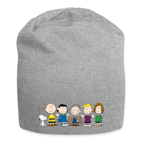 Spreadshirt Peanuts Snoopy Und Seine Freunde Jersey-Beanie, One Size, Grau meliert von Spreadshirt