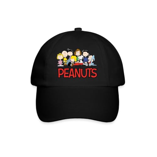 Spreadshirt Peanuts Snoopy Und Seine Freunde Logo Baseballkappe, One Size, Schwarz/Schwarz von Spreadshirt