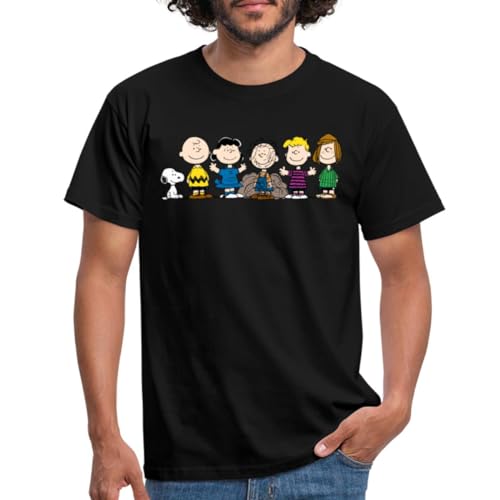 Spreadshirt Peanuts Snoopy Und Seine Freunde Männer T-Shirt, L, Schwarz von Spreadshirt