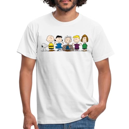 Spreadshirt Peanuts Snoopy Und Seine Freunde Männer T-Shirt, L, weiß von Spreadshirt