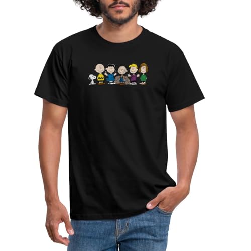 Spreadshirt Peanuts Snoopy Und Seine Freunde Männer T-Shirt, XL, Schwarz von Spreadshirt