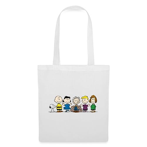 Spreadshirt Peanuts Snoopy Und Seine Freunde Stoffbeutel, One size, weiß von Spreadshirt