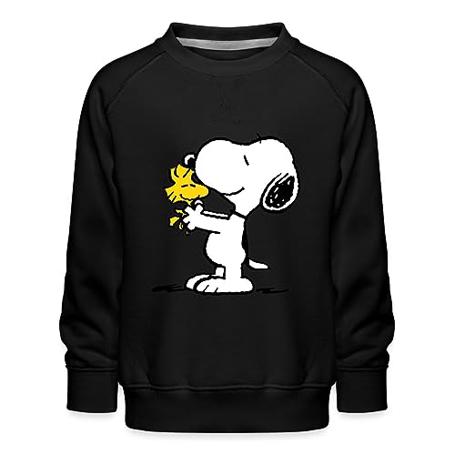 Spreadshirt Peanuts Snoopy Und Woodstock Kinder Premium Pullover, 152/164 (12-14 Jahre), Schwarz von Spreadshirt