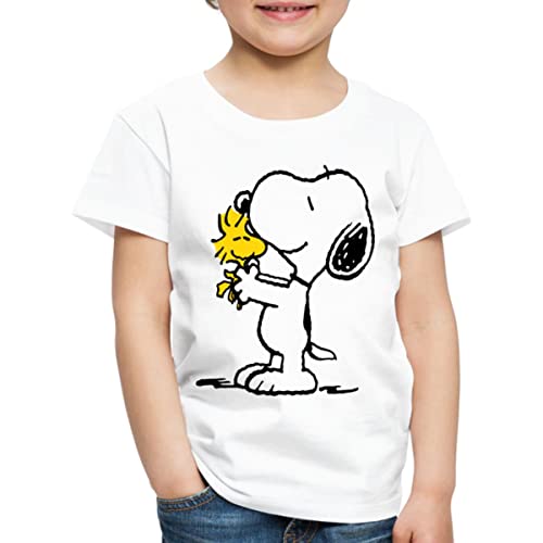 Spreadshirt Peanuts Snoopy Und Woodstock Kinder Premium T-Shirt, 122/128 (6 Jahre), weiß von Spreadshirt