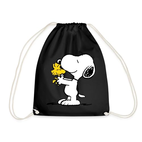Spreadshirt Peanuts Snoopy Und Woodstock Turnbeutel, One size, Schwarz von Spreadshirt