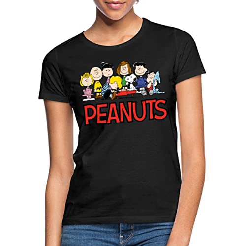 Spreadshirt Peanuts Snoppy Und Friends Frauen T-Shirt, XL, Schwarz von Spreadshirt