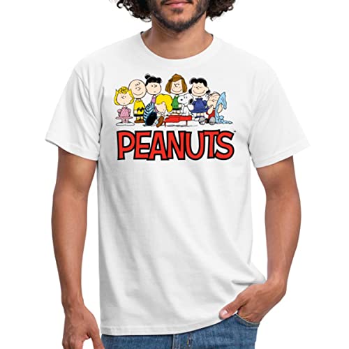 Spreadshirt Peanuts Snoppy Und Friends Männer T-Shirt, L, weiß von Spreadshirt