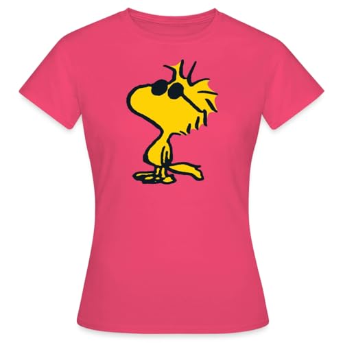 Spreadshirt Peanuts Woodstock Sonnenbrille Cool Frauen T-Shirt, L, Azalea von Spreadshirt