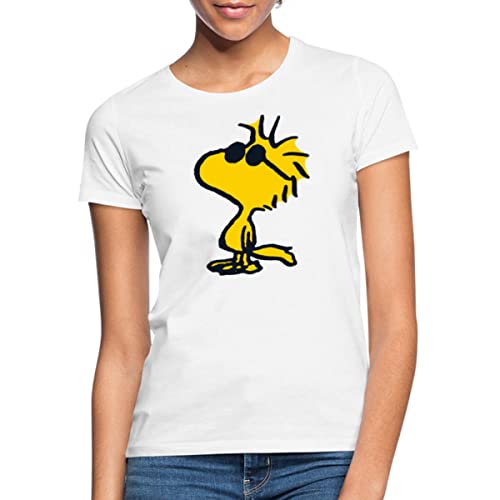 Spreadshirt Peanuts Woodstock Sonnenbrille Cool Frauen T-Shirt, L, weiß von Spreadshirt