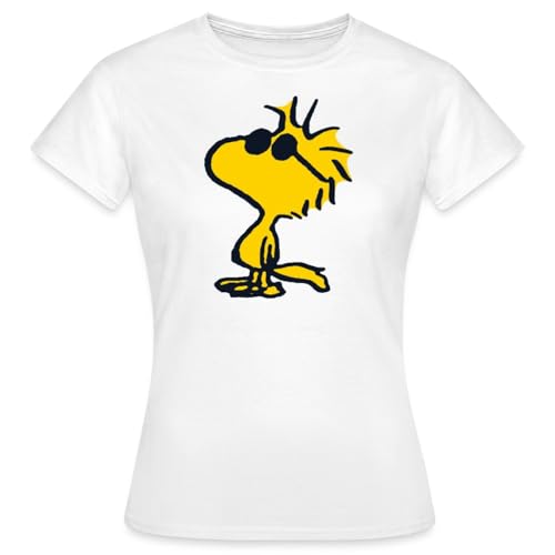 Spreadshirt Peanuts Woodstock Sonnenbrille Cool Frauen T-Shirt, XL, Weiß Spreadshirt Peanuts Woodstock Sonnenbrille Cool Frauen T-Shirt, XL, Weiß von Spreadshirt