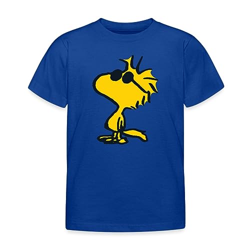 Spreadshirt Peanuts Woodstock Sonnenbrille Cool Kinder T-Shirt, 122/128 (7-8 Jahre), Royalblau von Spreadshirt