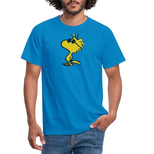 Spreadshirt Peanuts Woodstock Sonnenbrille Cool Männer T-Shirt, XL, Royalblau von Spreadshirt