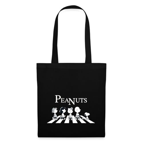 Spreadshirt Peanuts and Friends Abbey Road Einkaufstasche, One size, Schwarz von Spreadshirt