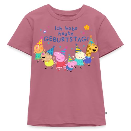 Spreadshirt Peppa Pig Geburtstagsdesign Mit Spruch Kinder Premium Bio T-Shirt, 98/104 (2 Jahre), Mauve von Spreadshirt