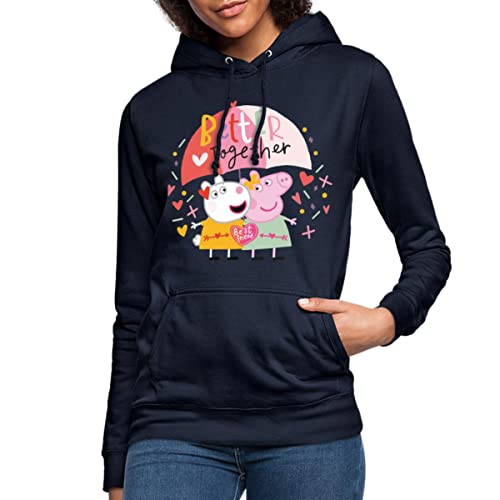 Spreadshirt Peppa Wutz Und Luzie Locke Better Together Frauen Hoodie, XL, Navy von Spreadshirt