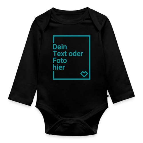 Spreadshirt Baby Geschenk Personalisiert mit Foto und Text | Baby Body Langarm aus Bio-Baumwolle in versch. Farben für Jungen & Mädchen | Baby Strampler Bedrucken mit Wunschmotiv von Spreadshirt