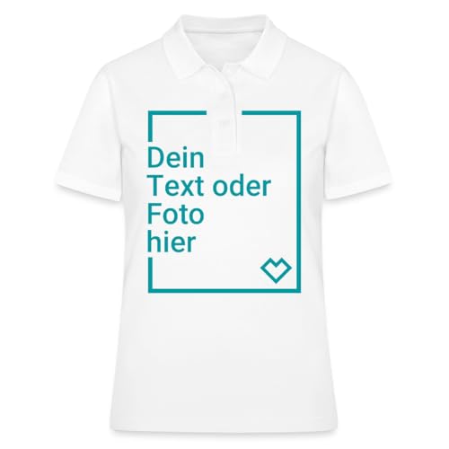 Spreadshirt Personalisierbares Poloshirt Selbst Gestalten Mit Foto Und Text Wunschmotiv Poloshirt Damen, XL, Weiß Spreadshirt Personalisierbares Poloshirt Selbst Gestalten Mit Foto Und Text Wunschmotiv Poloshirt Damen, XL, Weiß von Spreadshirt