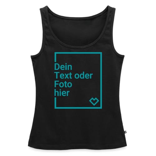 Spreadshirt Personalisierbares Tank Top Selbst Gestalten Mit Foto Oder Text Wunschmotiv Frauen Premium Tank Top, S, Schwarz von Spreadshirt
