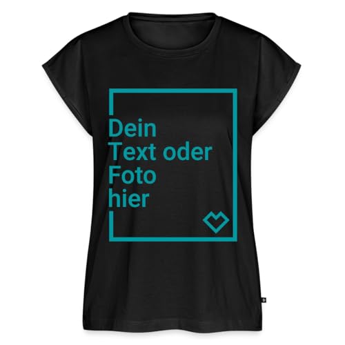 Spreadshirt Personalisierbares T-Shirt Selbst Gestalten Mit Foto Oder Text Wunschmotiv Frauen Casual T-Shirt, M, Schwarz von Spreadshirt