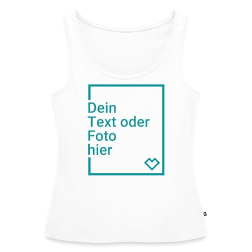 Spreadshirt Personalisierbares Tank Top Selbst Gestalten Mit Foto Oder Text Wunschmotiv Frauen Premium Tank Top, M, Weiß von Spreadshirt