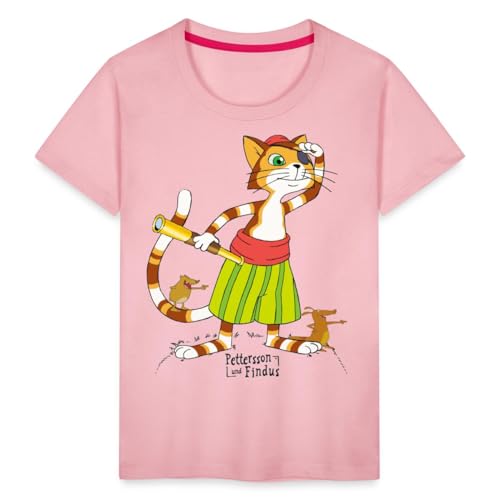 Spreadshirt Pettersson Und Findus Piraten Abenteuer Spiel Kinder Premium T-Shirt, 134/140 (8 Jahre), Hellrosa von Spreadshirt