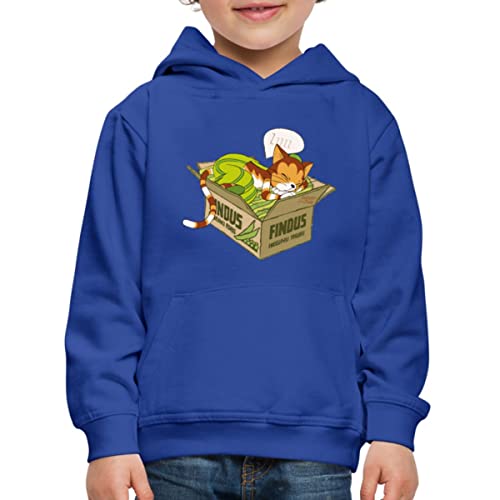 Spreadshirt Pettersson Und Findus Schläft In Erbsenkiste Kinder Premium Hoodie, 110/116 (5-6 Jahre), Royalblau von Spreadshirt