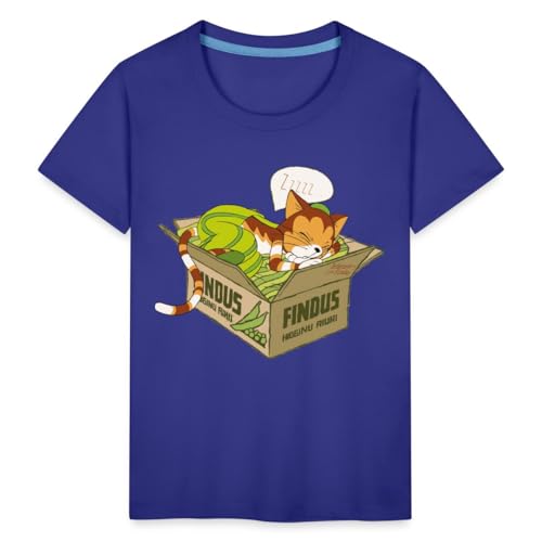 Spreadshirt Pettersson Und Findus Schläft In Erbsenkiste Kinder Premium T-Shirt, 122/128 (6 Jahre), Königsblau von Spreadshirt