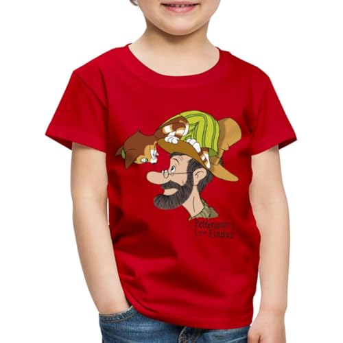 Spreadshirt Pettersson Und Findus Unterhalten Sich Kinder Premium T-Shirt, 110/116 (4 Jahre), Rot von Spreadshirt