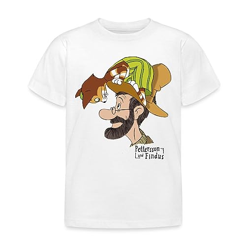 Spreadshirt Pettersson Und Findus Unterhalten Sich Kinder T-Shirt, 110/116 (5-6 Jahre), weiß von Spreadshirt