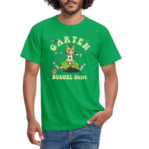 Spreadshirt Pettersson & Findus Garten Buddel Shirt Findus Männer T-Shirt, L, Kelly Green von Spreadshirt
