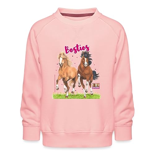 Spreadshirt Pferdefreunde Besties Westfale & Haflinger Kinder Premium Pullover, 152/164 (12-14 Jahre), Kristallrosa von Spreadshirt