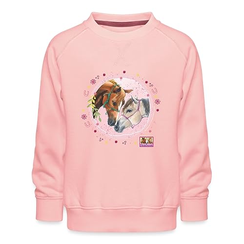 Spreadshirt Pferdefreunde Pferdeliebe Kinder Premium Pullover, 134/146 (9-11 Jahre), Kristallrosa von Spreadshirt