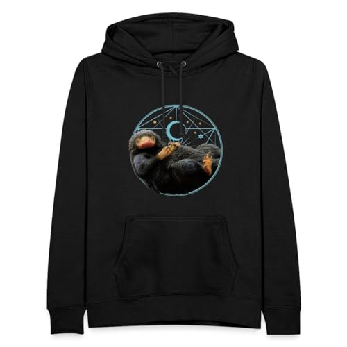 Spreadshirt Phantastische Tierwesen Niffler mit Münze Geschenk Frauen Hoodie, XXL, Schwarz von Spreadshirt