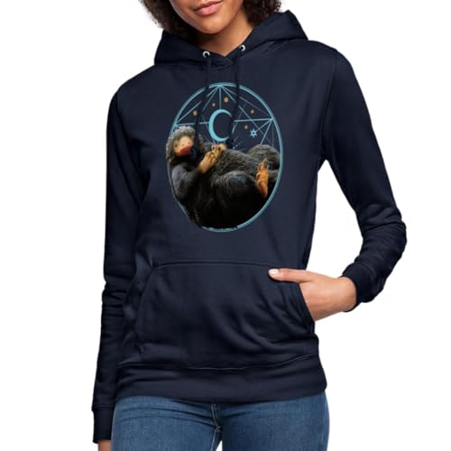 Spreadshirt Phantastische Tierwesen Niffler mit Münze Geschenk Frauen Hoodie, S, Navy Spreadshirt Phantastische Tierwesen Niffler mit Münze Geschenk Frauen Hoodie, S, Navy von Spreadshirt