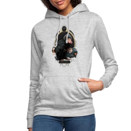 Spreadshirt Phantastische Tierwesen Nifflers Frauen Hoodie, XXL, Hellgrau meliert von Spreadshirt