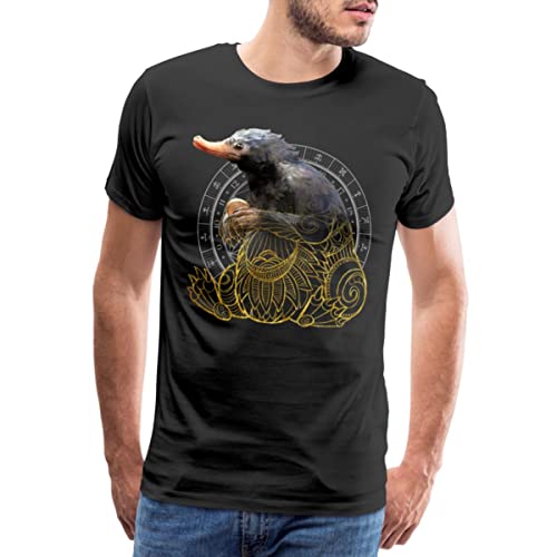 Spreadshirt Phantastische Tierwesen Nifflers Männer Premium T-Shirt, 3XL, Schwarz von Spreadshirt