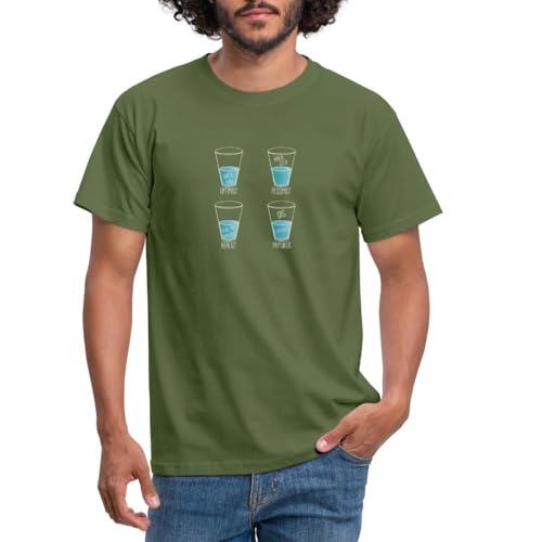 Spreadshirt Physiker Optimist Physik Lehrer Geschenk Lustig Geschenkidee Männer T-Shirt, S, Militärgrün von Spreadshirt