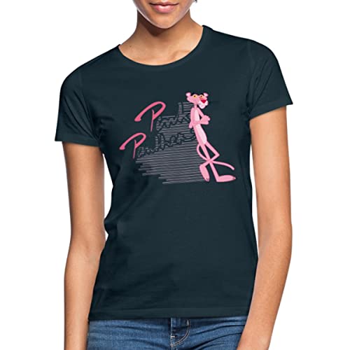 Spreadshirt Pink Panther PP Der Coole Panther Frauen T-Shirt, L, Navy von Spreadshirt