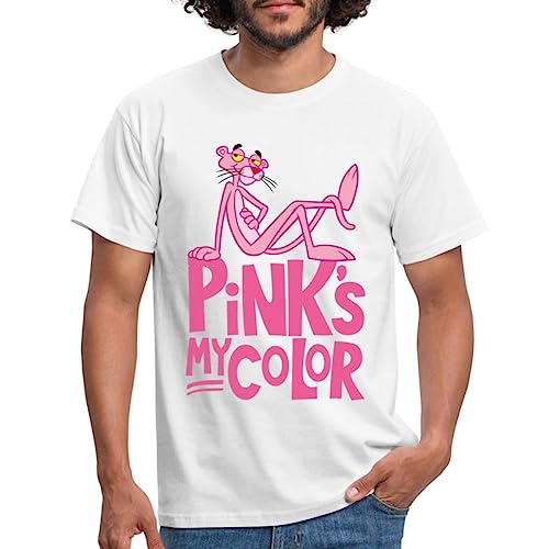 Spreadshirt Pink Panther Pink's My Color Männer T-Shirt, XL, weiß von Spreadshirt