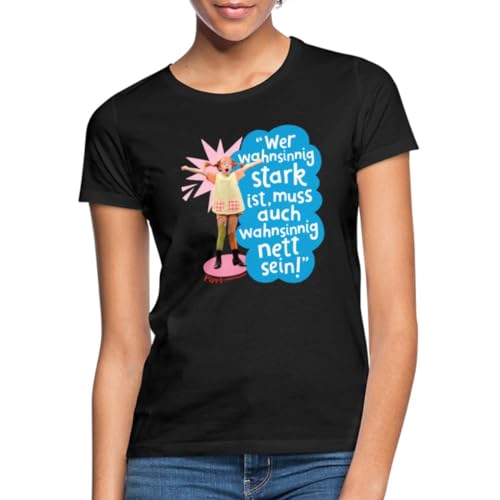 Spreadshirt Pippi Langstrumpf Mit Spruch Frauen T-Shirt, XXL, Schwarz von Spreadshirt