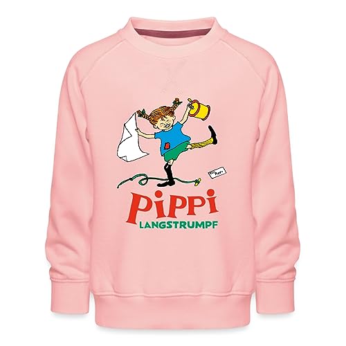 Spreadshirt Pippi Langstrumpf Pippi Hat Spaß Kinder Premium Pullover, 98/104 (3-4 Jahre), Kristallrosa von Spreadshirt