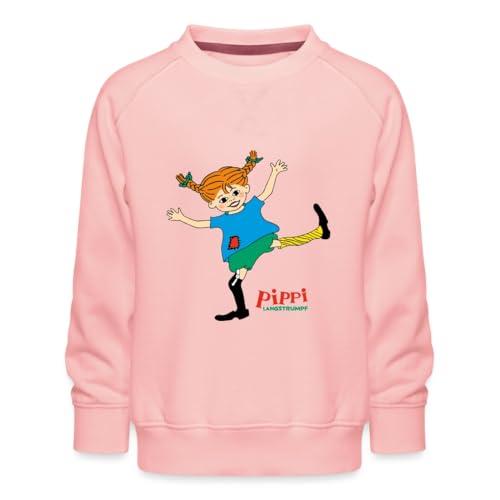 Spreadshirt Pippi Langstrumpf Pippi Tanzt Wie Es Ihr Gefällt Kinder Premium Pullover, 122/128 (7-8 Jahre), Kristallrosa von Spreadshirt