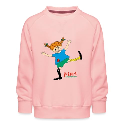 Spreadshirt Pippi Langstrumpf Pippi Tanzt Wie Es Ihr Gefällt Kinder Premium Pullover, 98/104 (3-4 Jahre), Kristallrosa von Spreadshirt