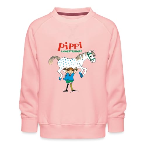 Spreadshirt Pippi Langstrumpf Pippi Hebt Kleiner Onkel Kinder Premium Pullover, 152/164 (12-14 Jahre), Kristallrosa von Spreadshirt