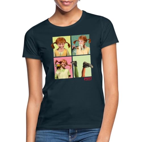 Spreadshirt Pippi Langstrumpf Portraits Von Pippi Frauen T-Shirt, XXL, Navy von Spreadshirt