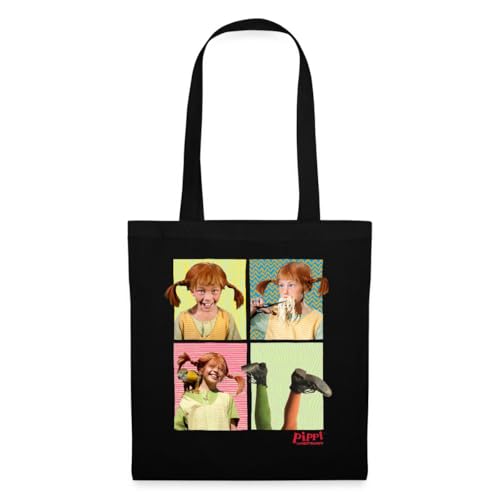 Spreadshirt Pippi Langstrumpf Portraits Von Pippi Stoffbeutel, One size, Schwarz von Spreadshirt