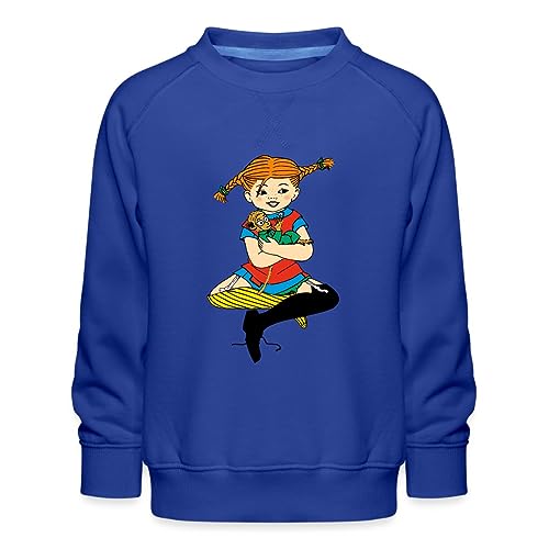 Spreadshirt Pippi Langstrumpf Zusammen Mit Herr Nilsson Kinder Premium Pullover, 98/104 (3-4 Jahre), Royalblau von Spreadshirt