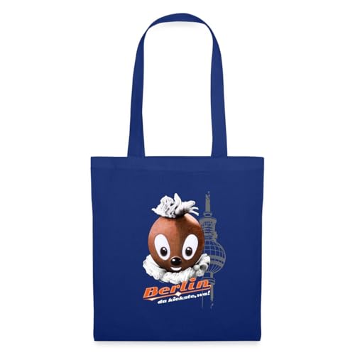 Spreadshirt Pittiplatsch Da Kiekste Wa Berlin Stoffbeutel, One size, Royalblau von Spreadshirt